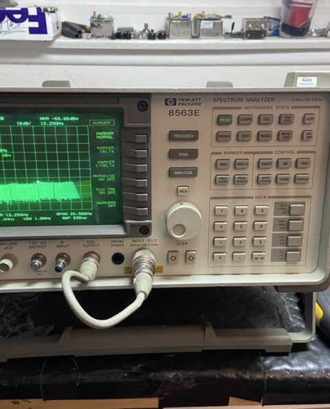 HP Agilent 8563E Spectrum Analyzer 10Hz-26.9/50Ghz Mixers Avail/opt 6,7,8  Cal’d