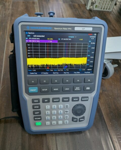 Rohde & Schwarz Handheld Spectrum Analyzer FPH Spectrum Rider Touchscreen Preamp