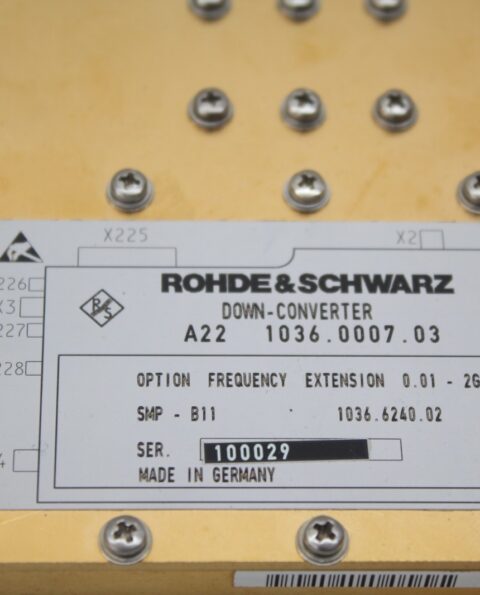 Rohde & Schwarz SMP- option B11 A22 10 MHz - 2 GHz 1036.0007.03 1036.6240.02