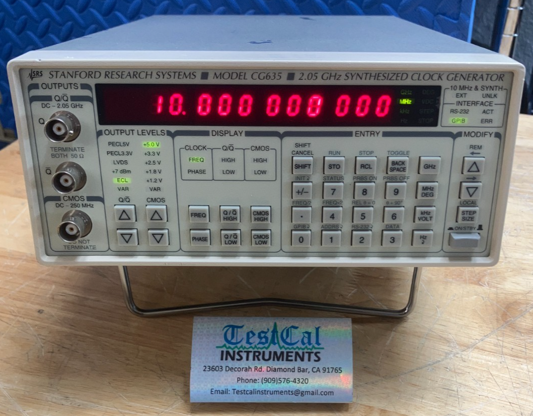 Stanford Research CG635 with Option 03 Rubidium Timebase