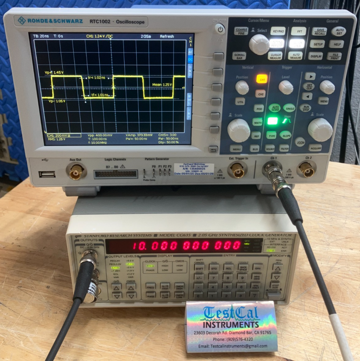 Stanford Research CG635 with Option 03 Rubidium Timebase